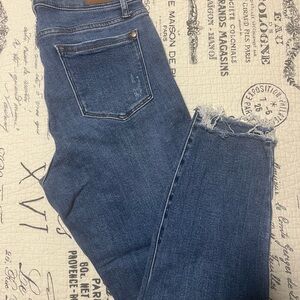 Judy Blue Distressed Ankle Jeans